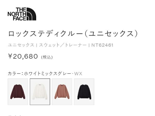ザ・ノース・フェイス ロックステディクルー スウェット クルーネック