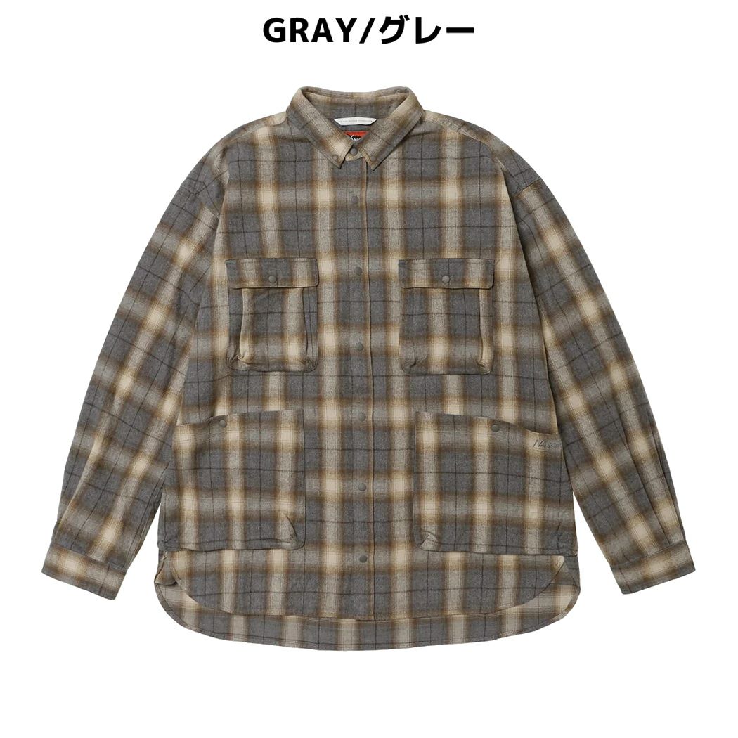 ナンガ フェードプレイド キャンプシャツ シャツ カジュアル チェック