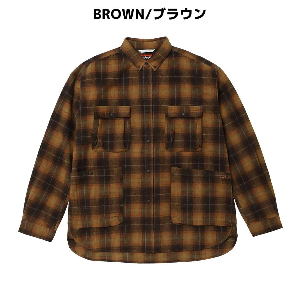 ナンガ フェードプレイド キャンプシャツ シャツ カジュアル チェック