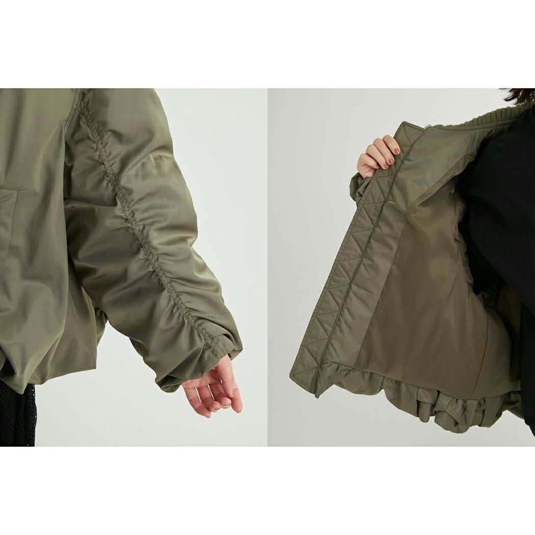 エミ emmi 撥水リブカラーバルーンデザインブルゾン レディース 秋 冬