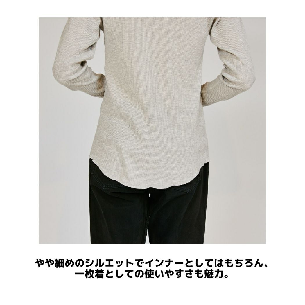 ヘインズ Hanes サーマル ヘンリーネックロングスリーブTシャツ メンズ