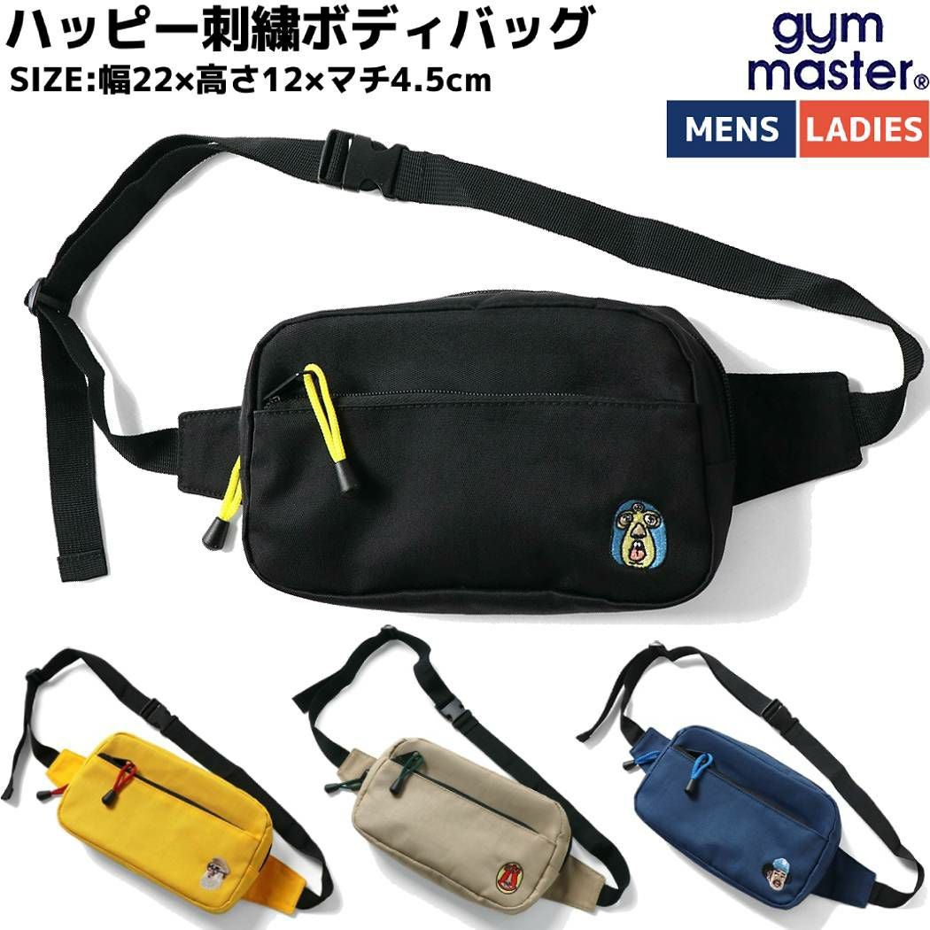 ジムマスター gym master ハッピー刺繍ボディバッグ メンズ レディース