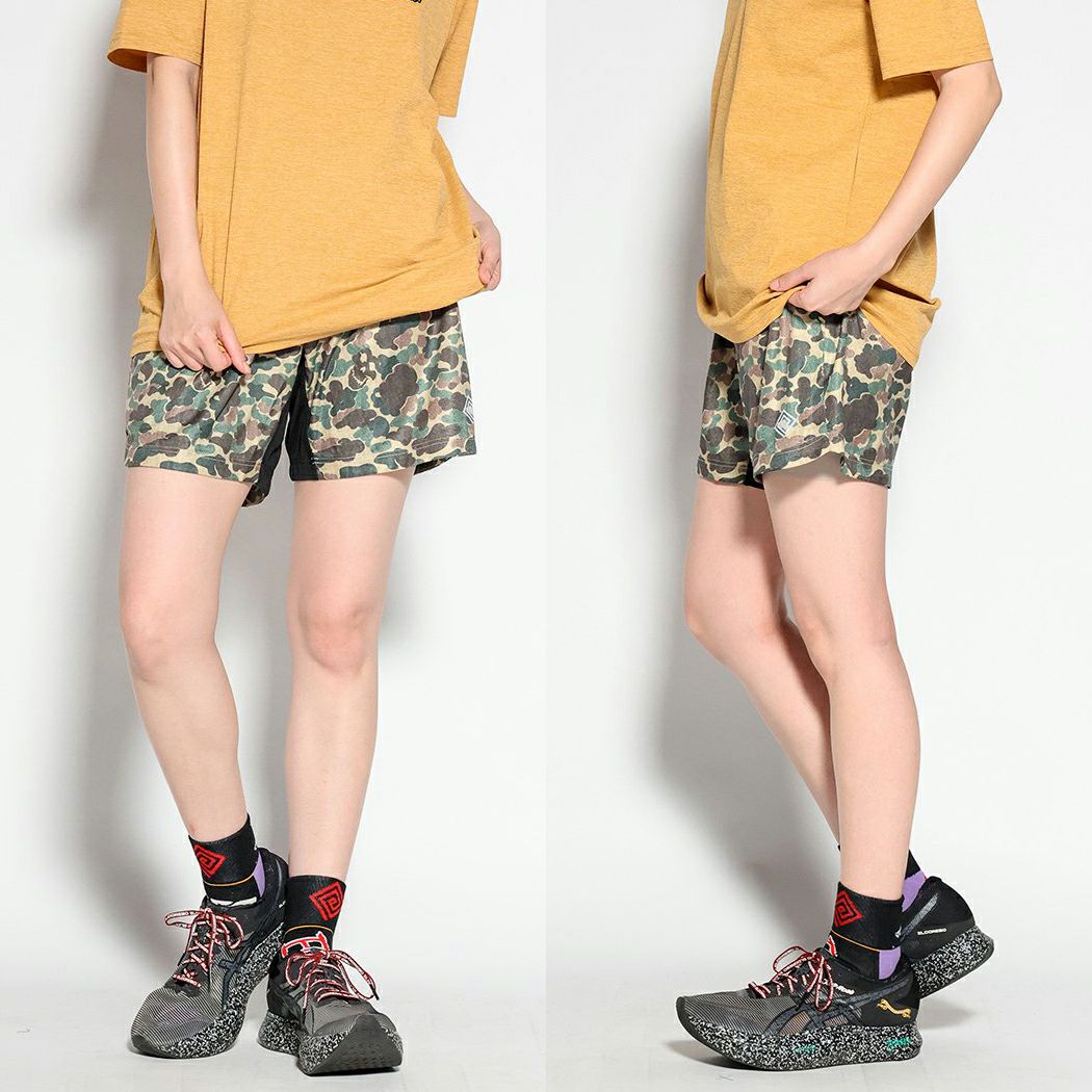 エルドレッソ　eldoresoカモ柄ショートパンツ Mサイズ エルドレッソ ELDORESO Kiptum Shorts メンズ レディース ブルー