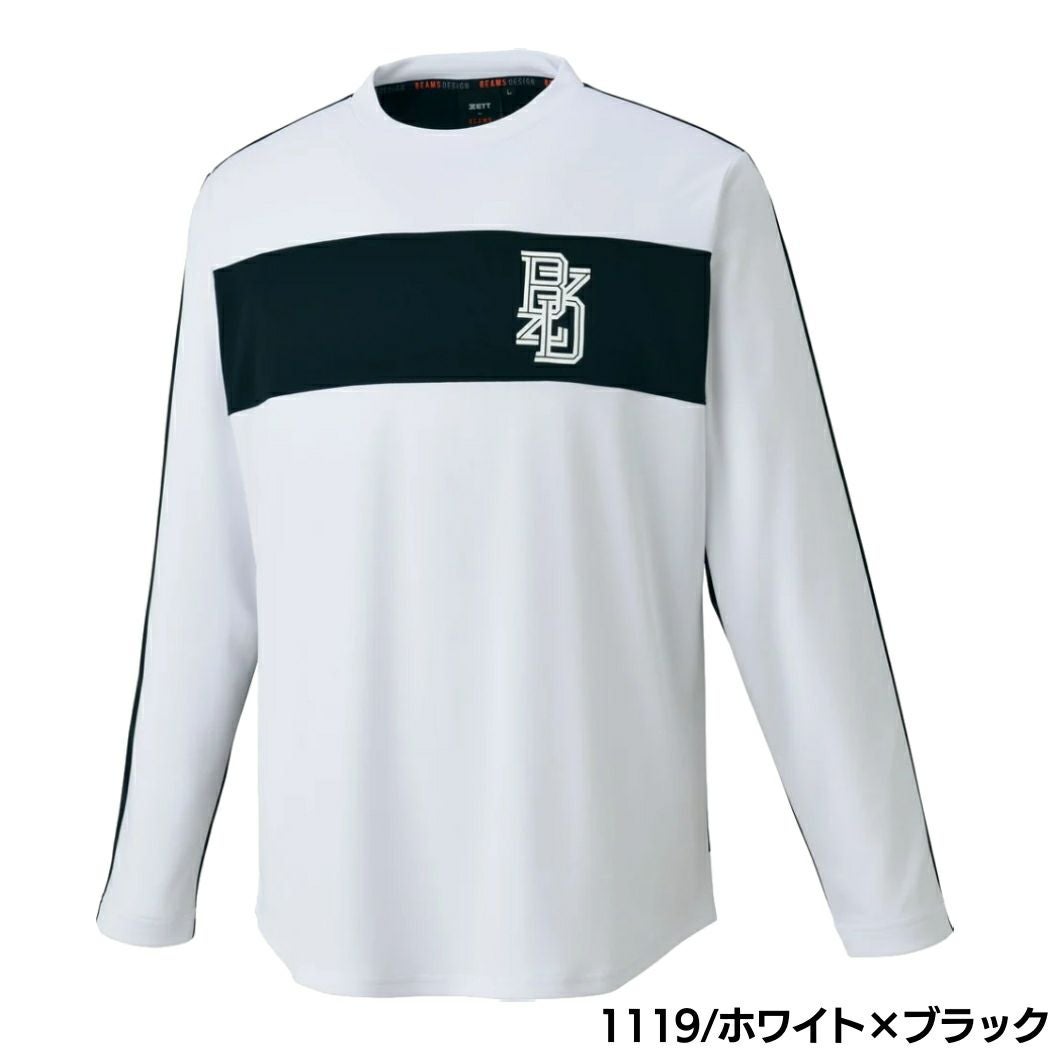 ゼット ZETT by BEAMS DESIGN 長袖Tシャツ 一般 ホワイト ブラック