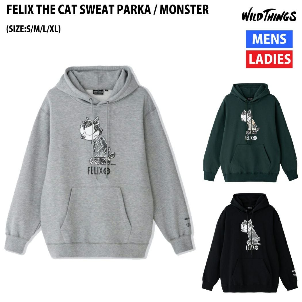 ワイルドシングス WILD THINGS FELIX THE CAT SWEAT PARKA / MONSTER