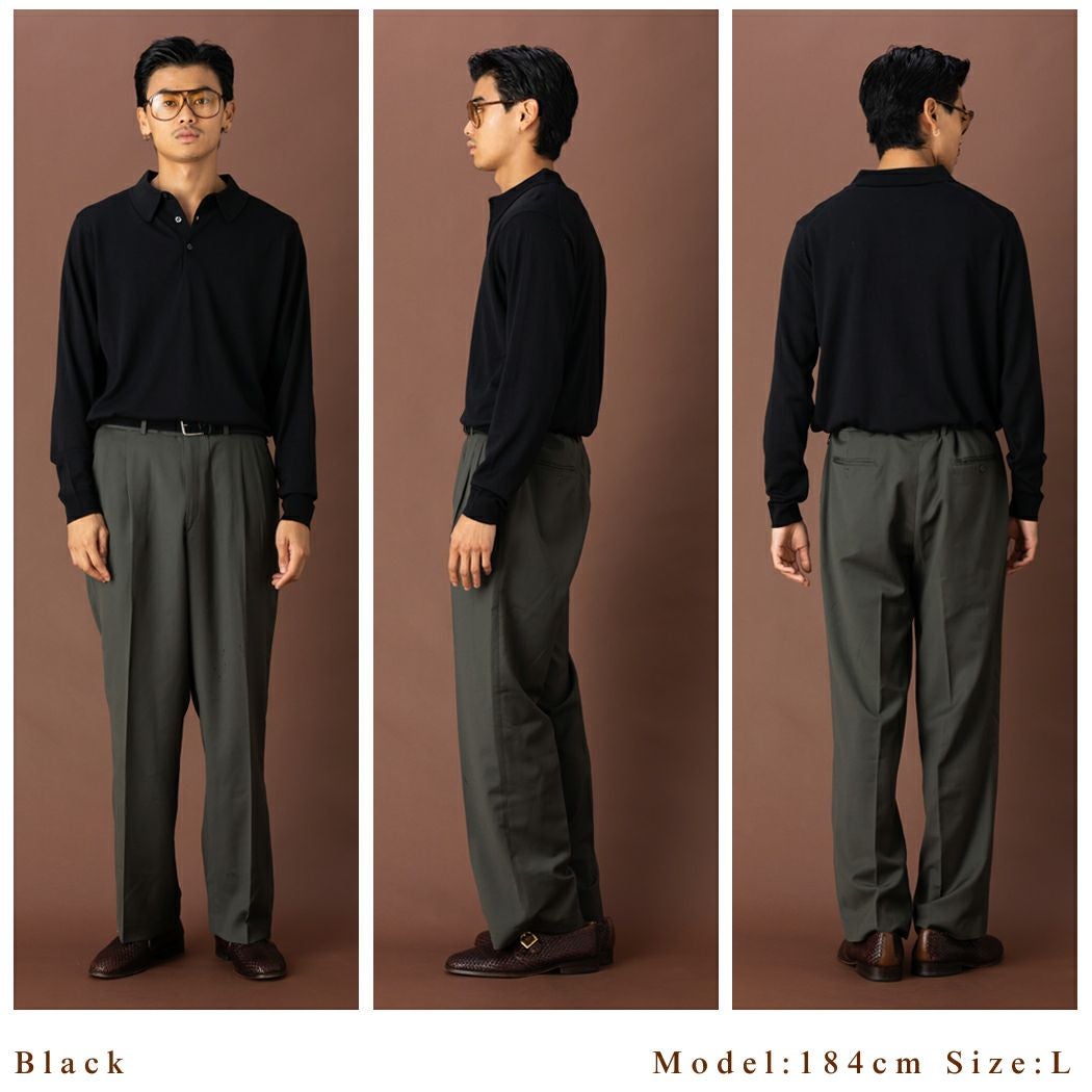 未使用　 JOHN SMEDLEY FLINN ランダムリブ長袖ニットポロシャツ 2026年最新】JOHN SMEDLEY ランダムリブ長袖ニットポロシャツの人気