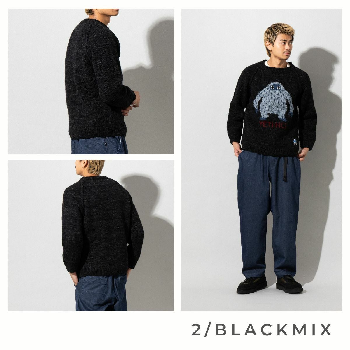 ヒマラヤンクライマーズハンドニット 手編みYETIジャガードクルー