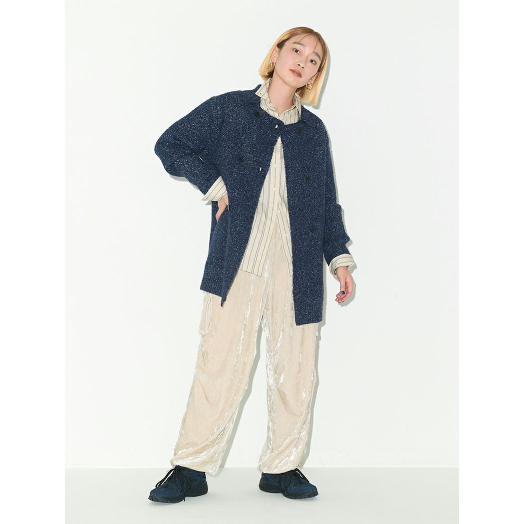 エミ emmi ベロアカーゴパンツ レディース ライトベージュ グレー 秋