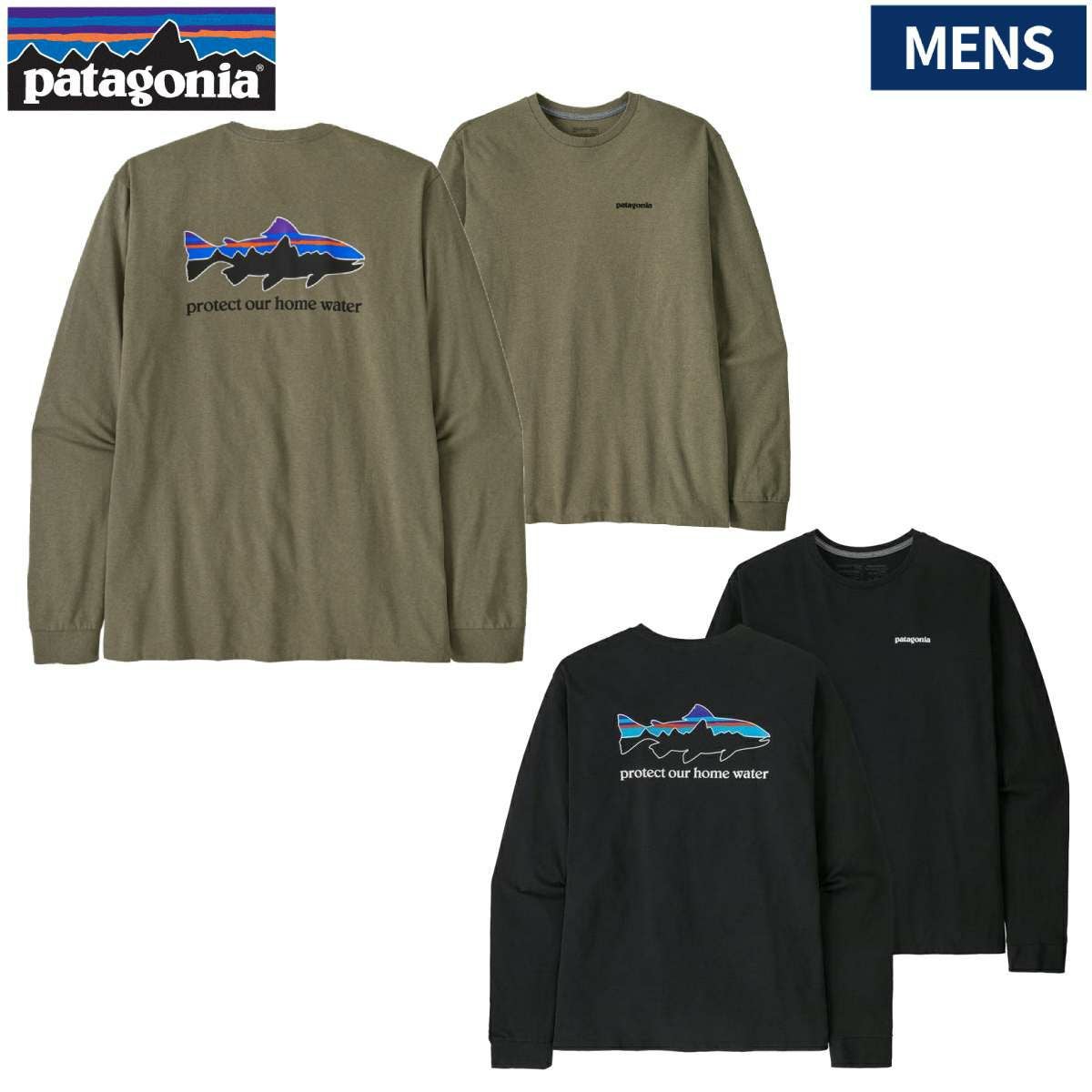 Patagonia MENS LONG-SLEEVED P-6 LOGO RESPONSIBILI-TEE パタゴニア 