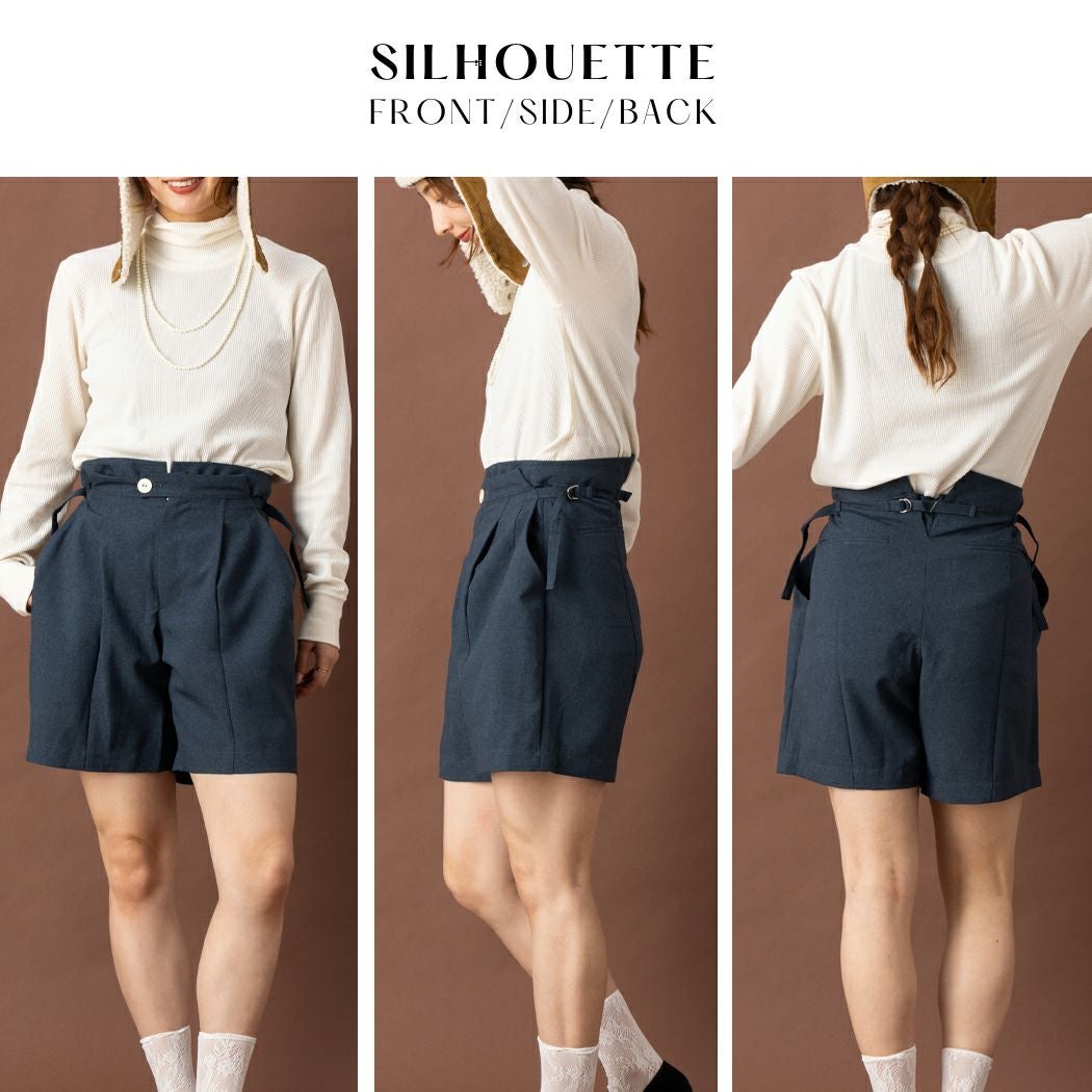 アクビ ショートパンツ フリーサイズ サイドアジャスター バック