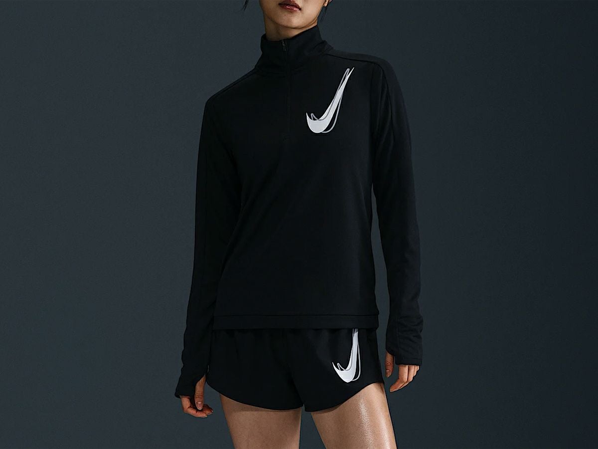 ナイキ NIKE Dri-FIT スウッシュ 1/2ジップ ランニング ミッド
