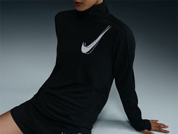 ナイキ NIKE Dri-FIT スウッシュ 1/2ジップ ランニング ミッド