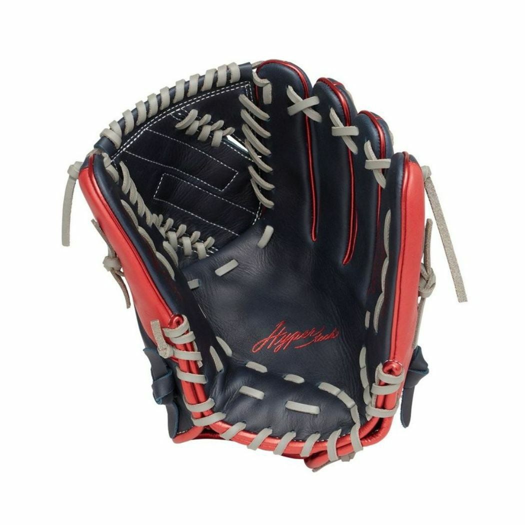 Rawlings Hyper 軟式グローブ レッド/ネイビー Rawlingsローリングス - 軟式 HYPER TECH COLOR SYNC(ハイパーテック