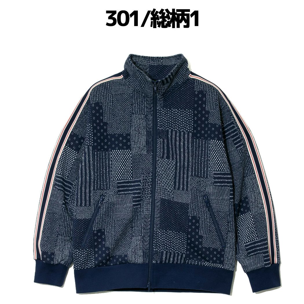 アオゾラ 刺し子カット JQトラックジャケット ジップアップジャケット