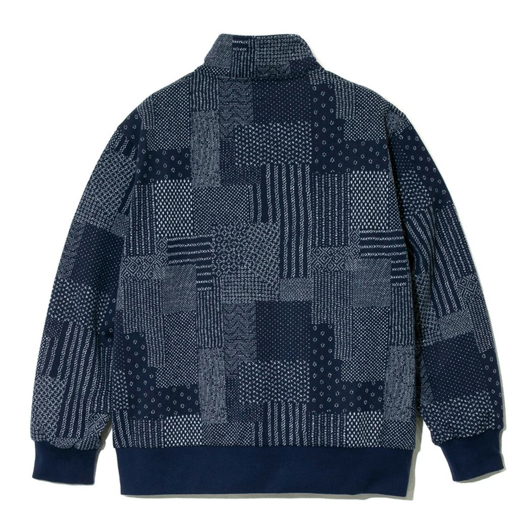 アオゾラ 刺し子カット JQトラックジャケット ジップアップジャケット