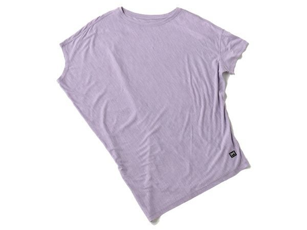[sn] super natural パープル長袖ヨガウェア スーパーナチュラル エスエヌ ヨガ ルーズ Tシャツ スポーツ