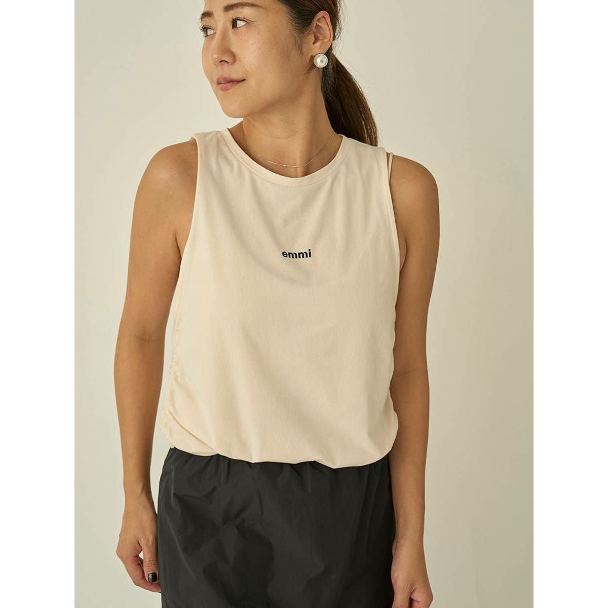エミ emmi emmi atelier eco サイドドロストタンクトップ レディース