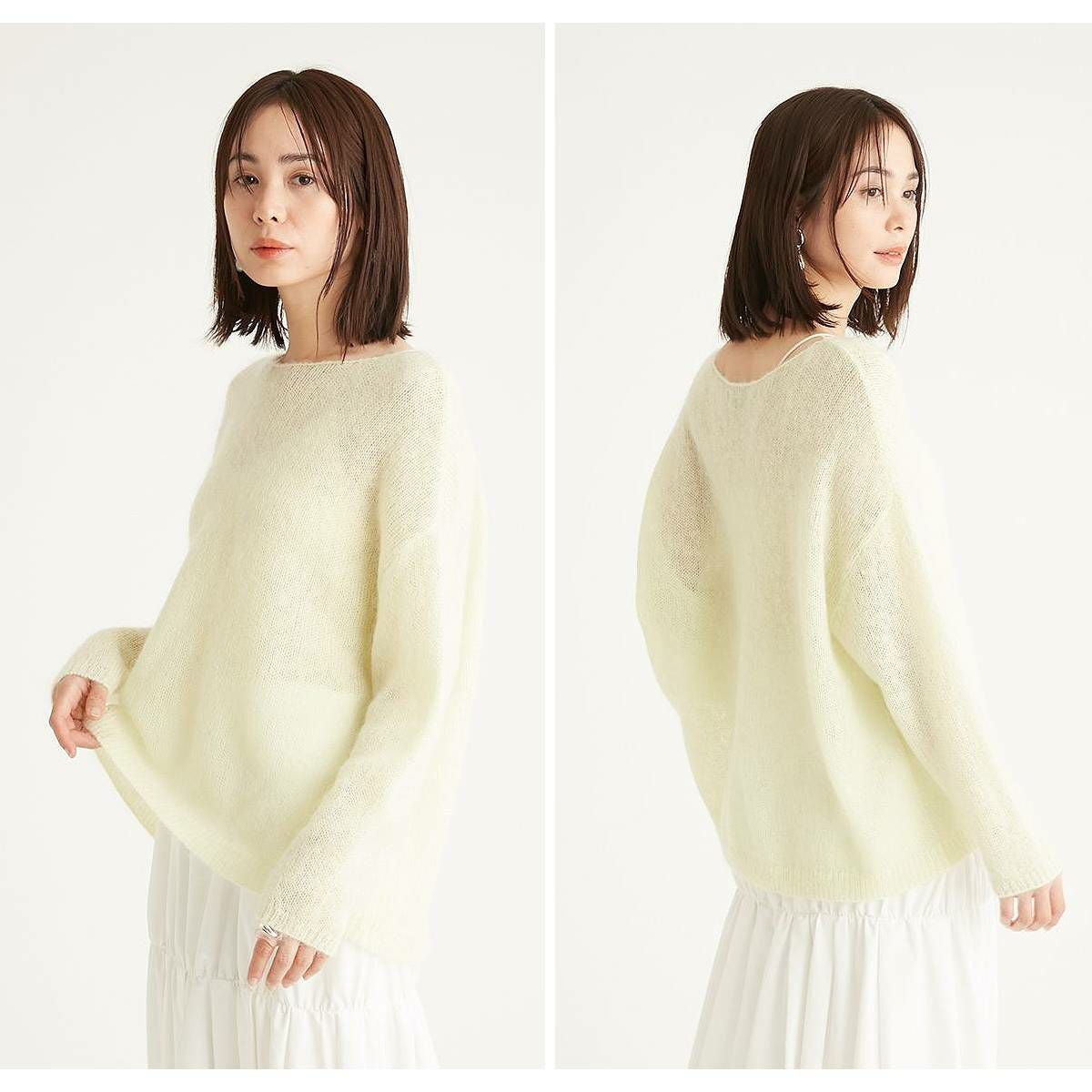エミ emmi emmi atelier モヘヤルーズニットトップス レディース