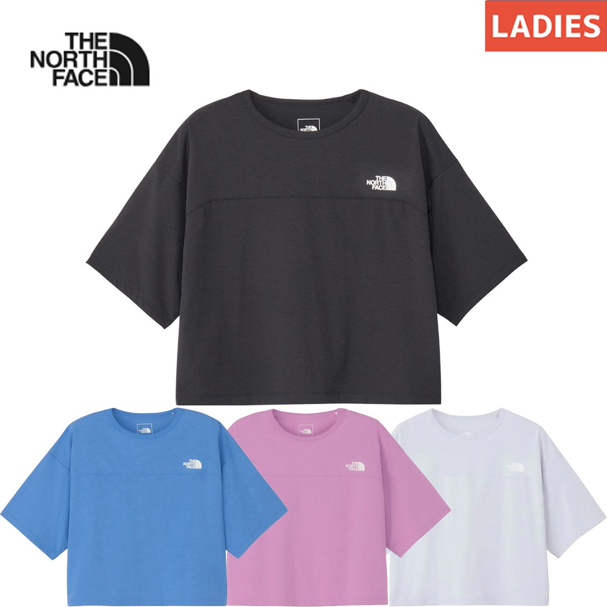 ノースフェイス Tシャッとショートパンツ　　　　セット売り　レディースS ザ・ノース・フェイス ショートスリーブ ES ワイドティー レディース