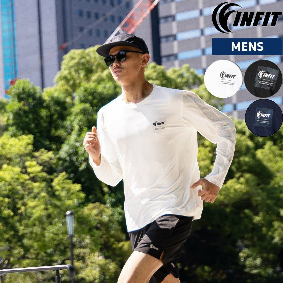 インフィット ライトウェイトテックグラフィックロングスリーブTシャツ