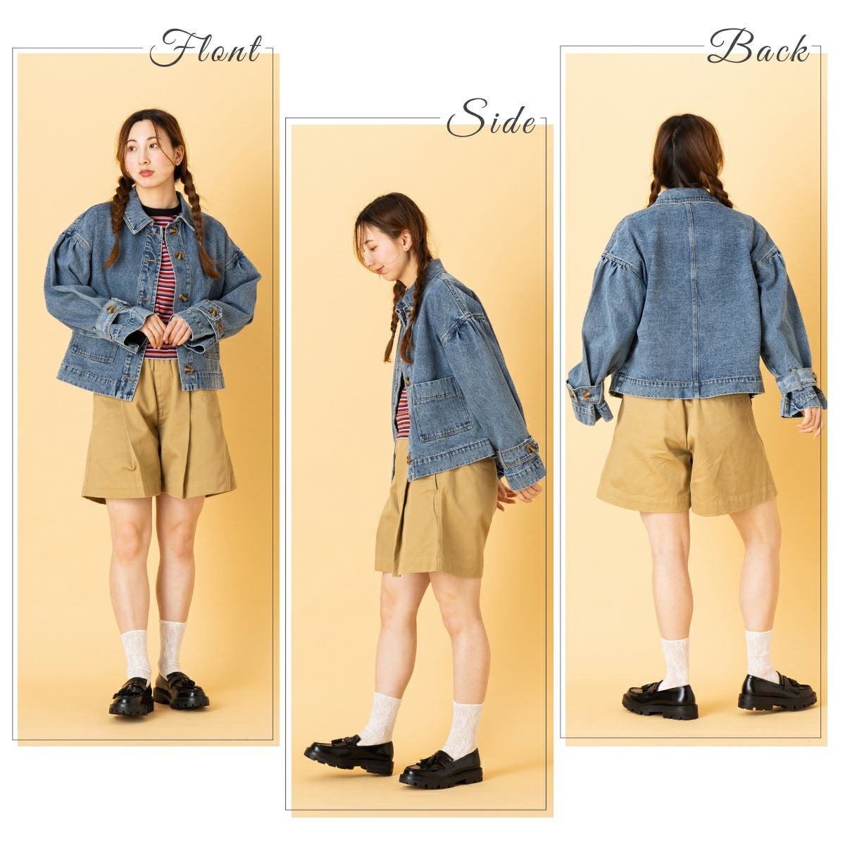 キャリーパリス デニムジャケット コットン 綿 Gジャン ドロップ