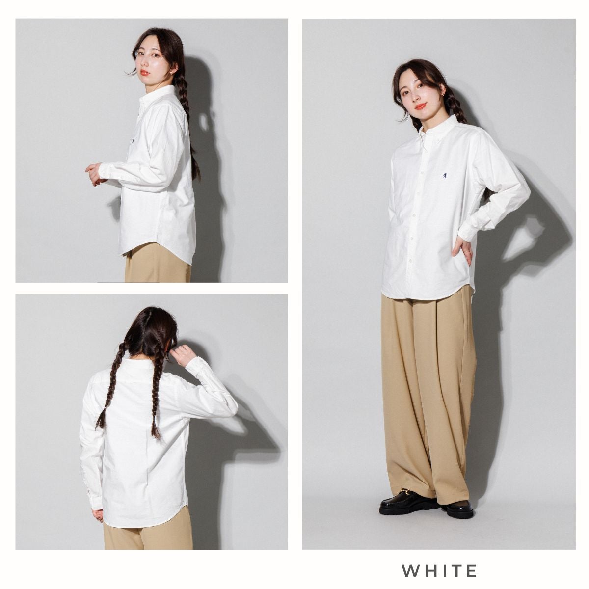 ジムフレックス 長袖ボタンダウンシャツ ソリッド GYMPHLEX | スポーツ