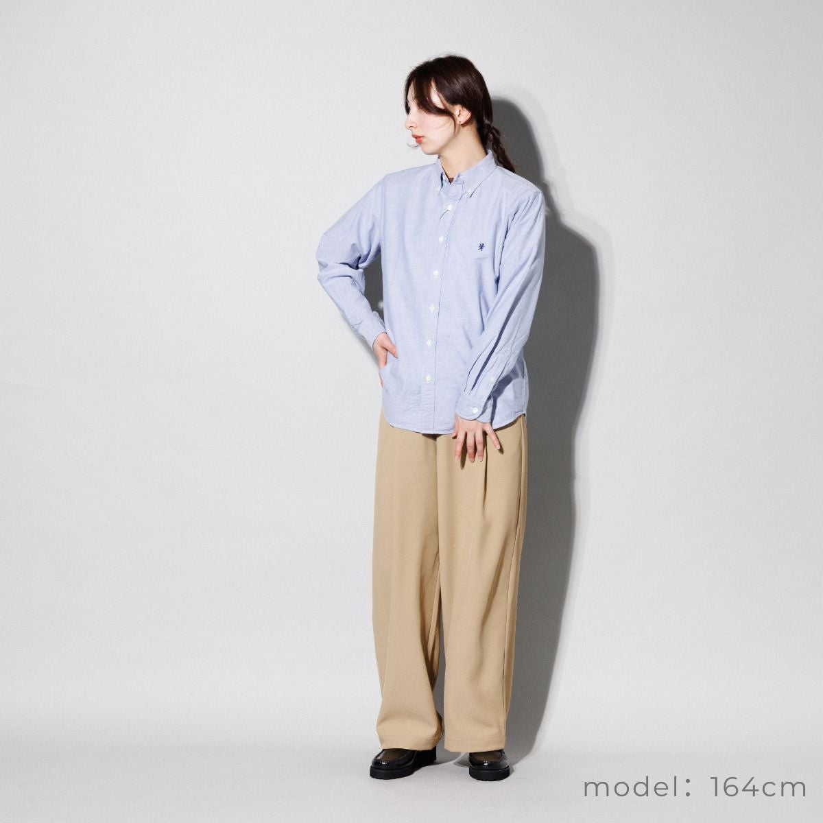 ジムフレックス 長袖ボタンダウンシャツ ソリッド GYMPHLEX | スポーツ