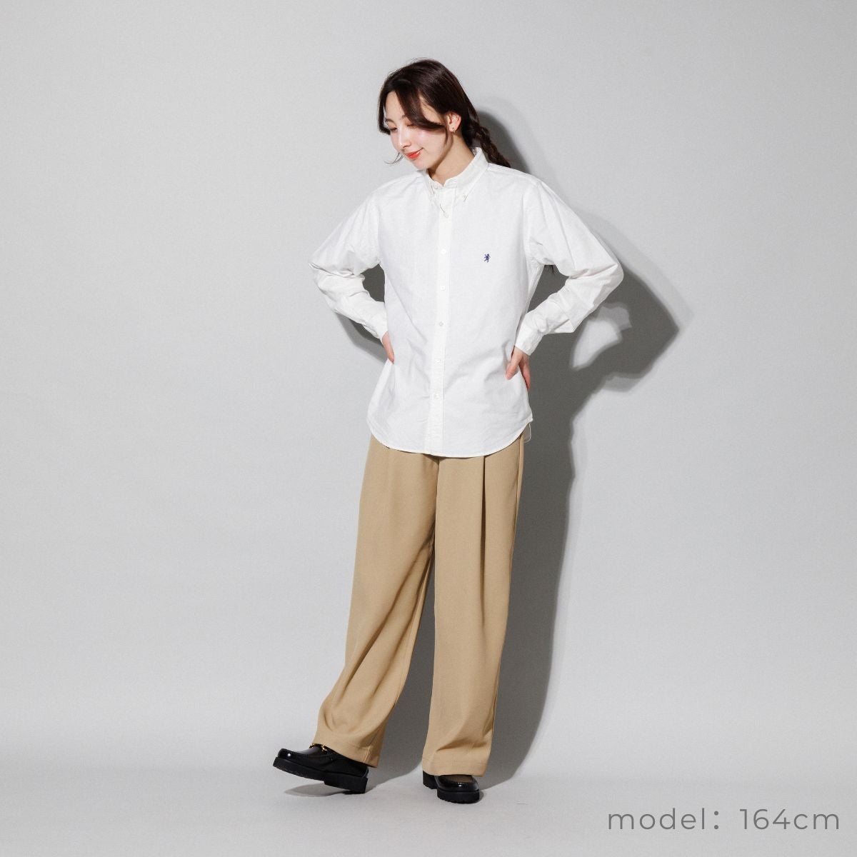 ジムフレックス 長袖ボタンダウンシャツ ソリッド GYMPHLEX | スポーツ