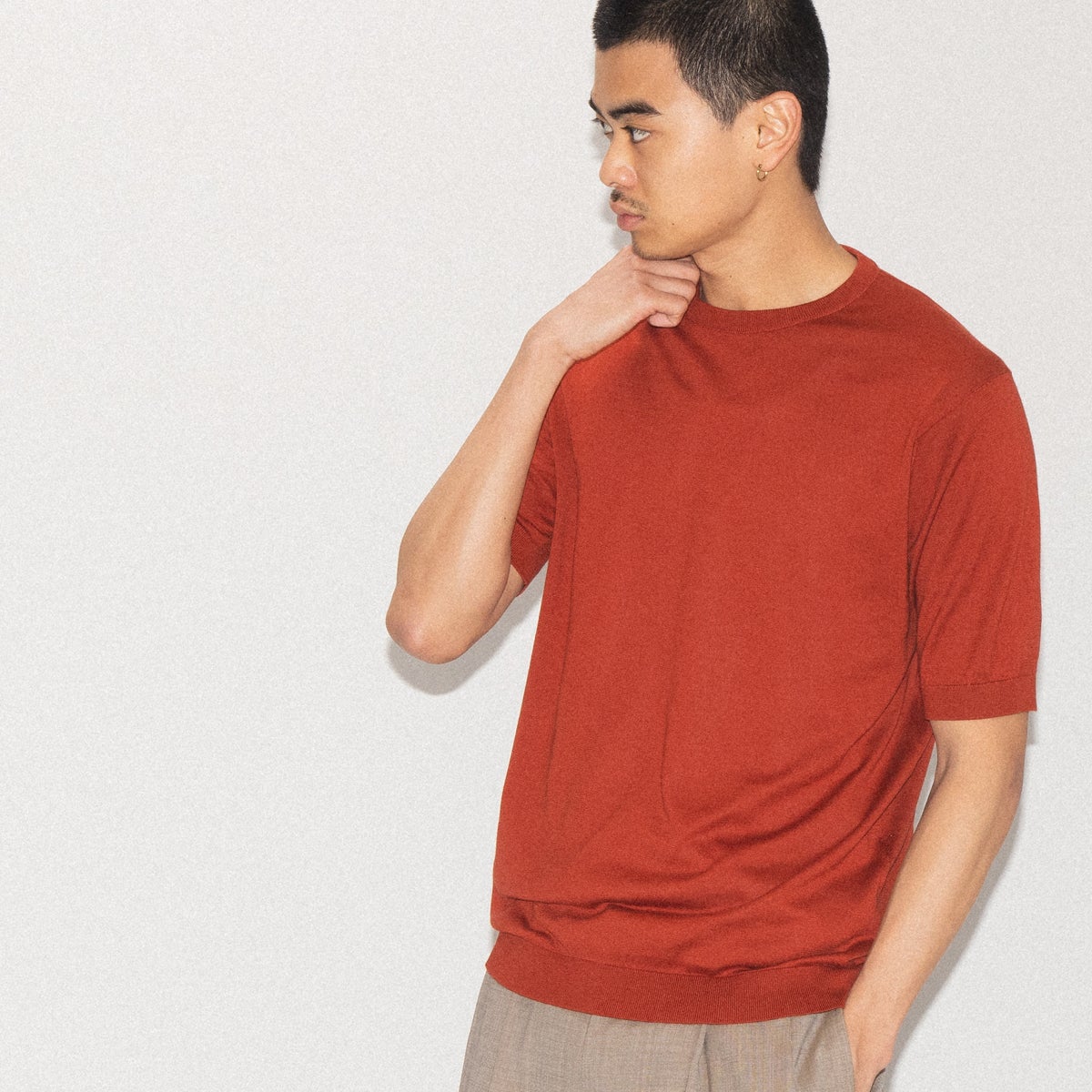 ジョンスメドレー 半袖コットンニットTシャツ KIELL 30G JOHN SMEDLEY