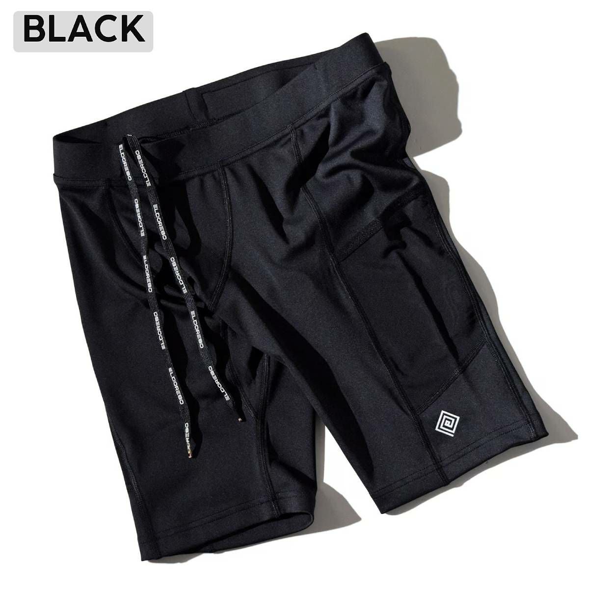 エルドレッソ ELDORESO Middle Spats ミドルスパッツ メンズ ブラック