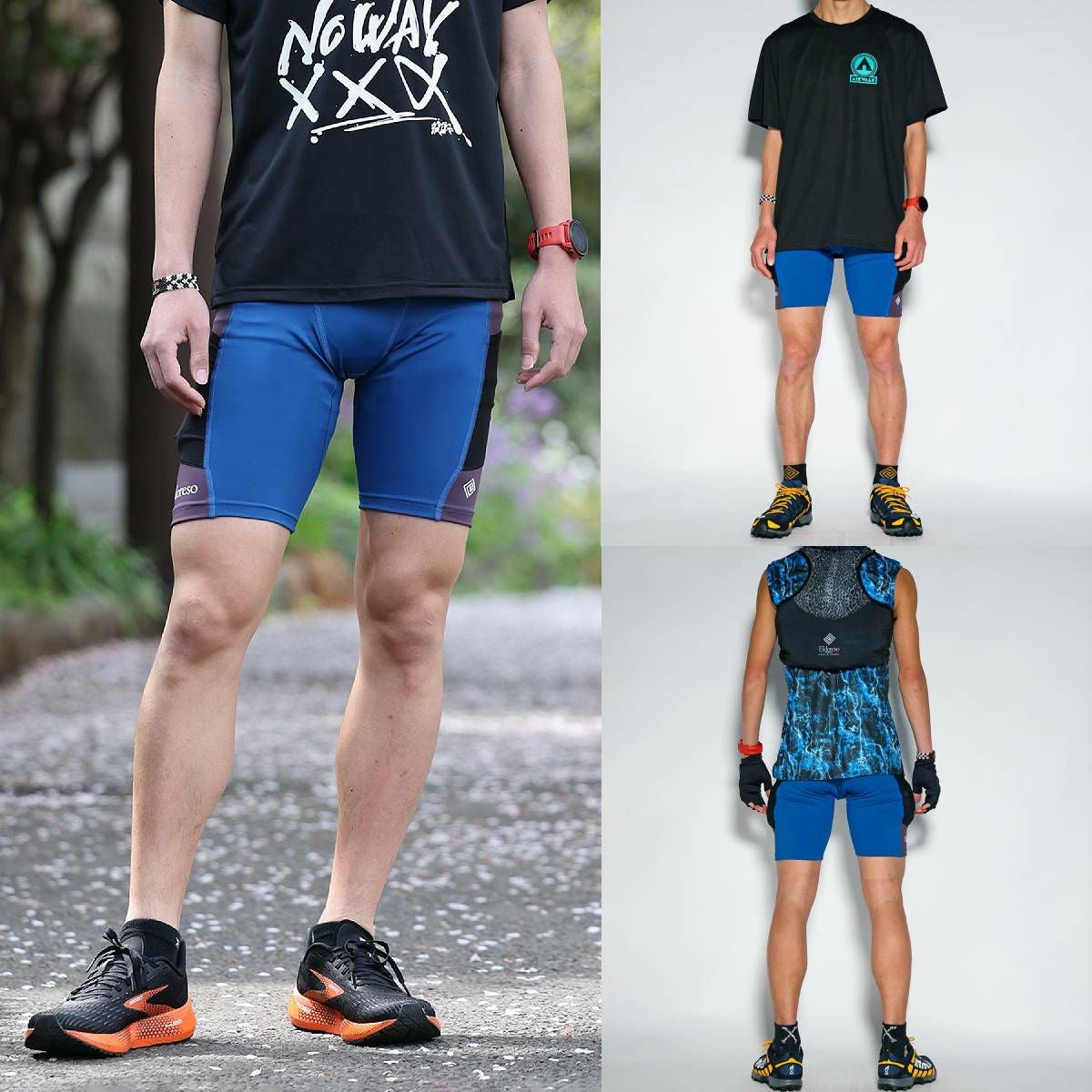 エルドレッソ ELDORESO Middle Spats ミドルスパッツ メンズ ブラック