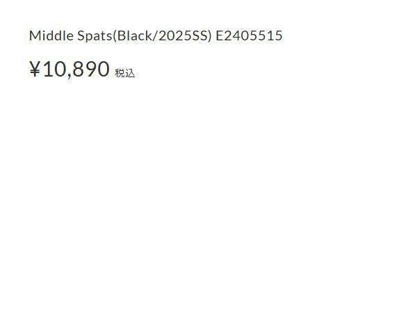 エルドレッソ ELDORESO Middle Spats ミドルスパッツ メンズ ブラック