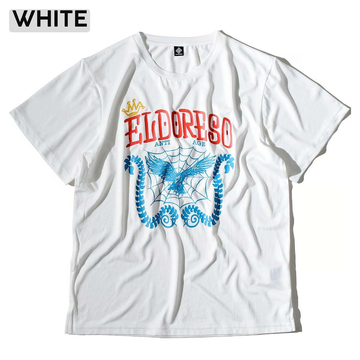 keeprunningforbeer ELDORESO 白 Tシャツ L ELDORESO（エルドレッソ） ELDORESO Beerman Tee ビアマン ビールマン