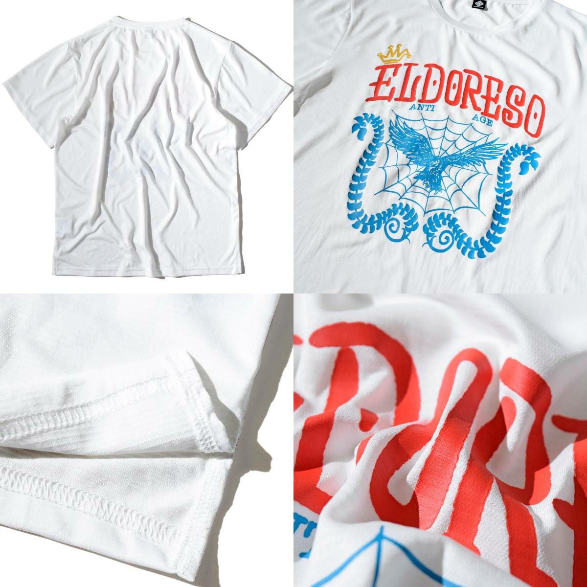 エルドレッソ アンチエイジ Tシャツ ポリエステル ワイン グレー