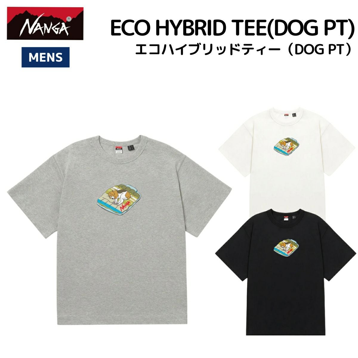 ナンガ エコハイブリッドティー（DOG PT）メンズ NANGA ECO HYBRID TEE