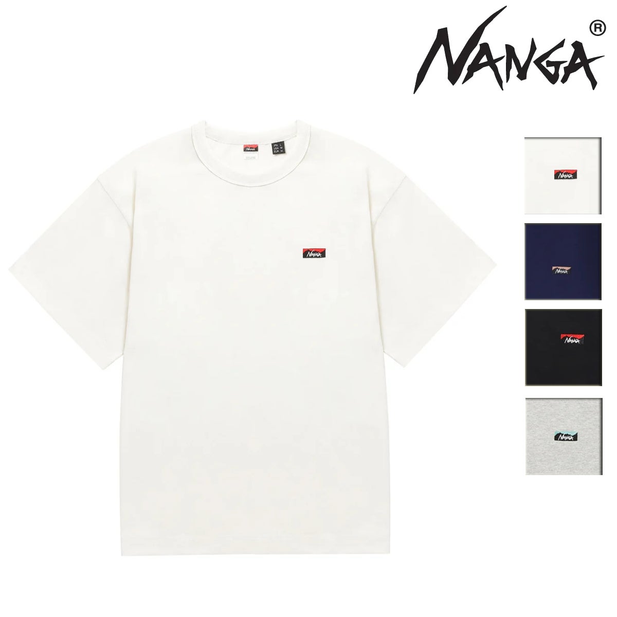 ナンガ エコハイブリッド ボックスロゴ エンブロイダリー ティー NANGA 