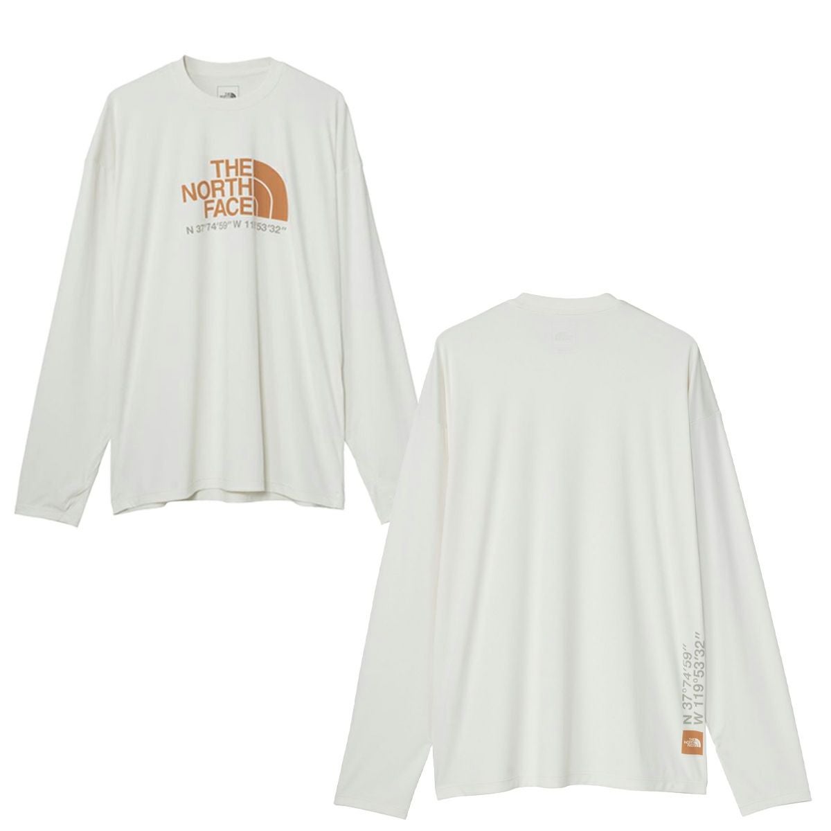 n*.様 Off-White 長袖カットソー 木目調 ザ・ノース・フェイス ロングスリーブウォータースムースティー The