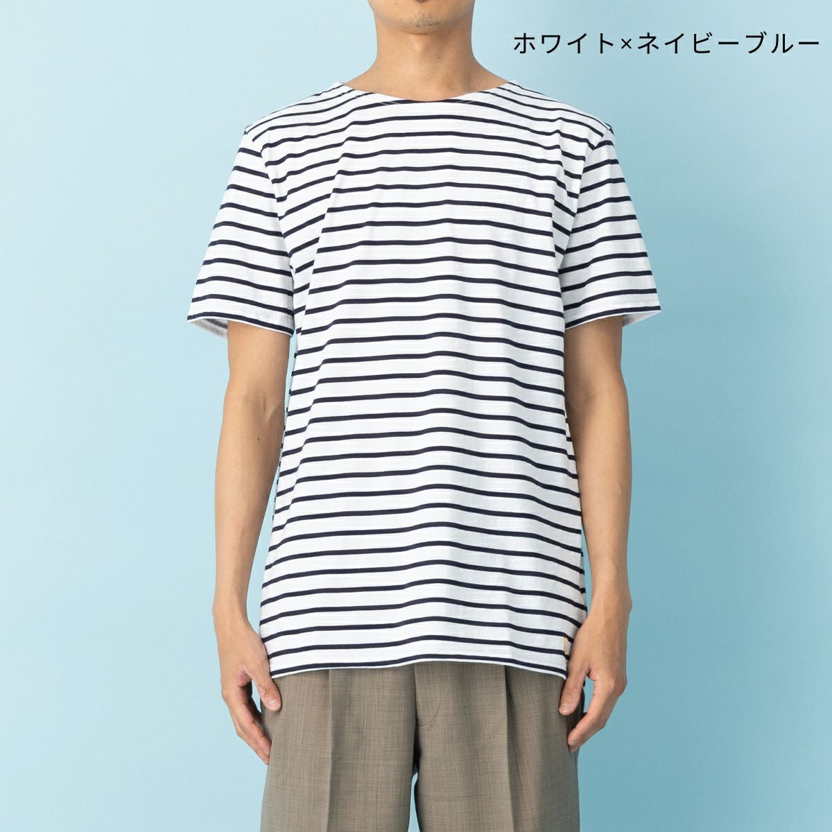 アルモリュクス セーラー半袖シャツ コットン 綿 Tシャツ ボーダー
