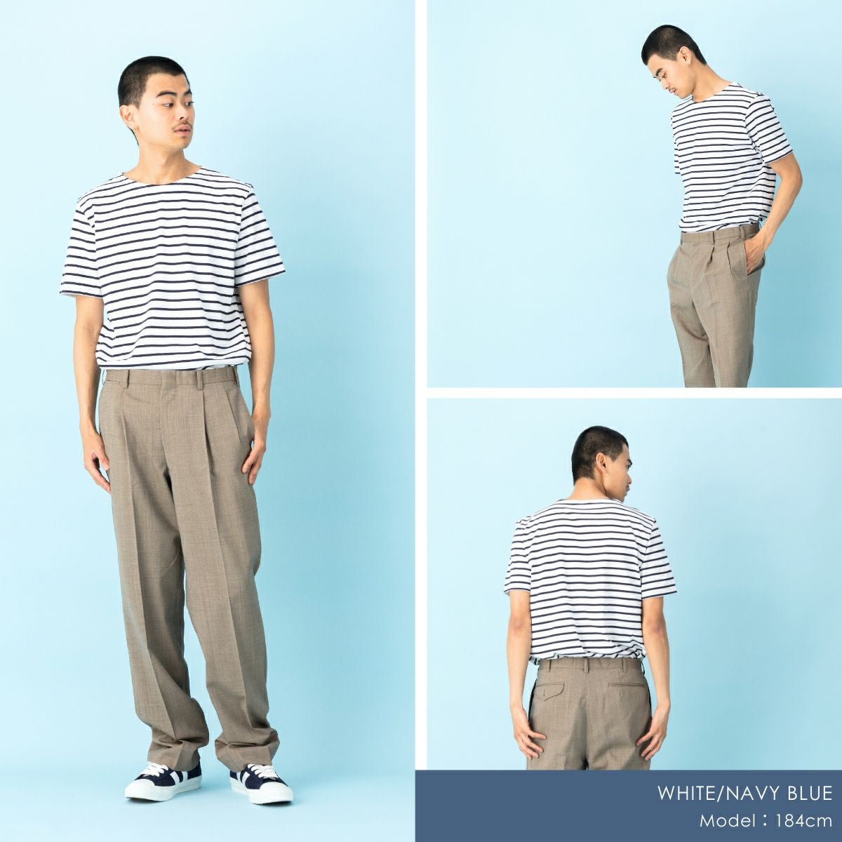 アルモリュクス セーラー半袖シャツ コットン 綿 Tシャツ ボーダー
