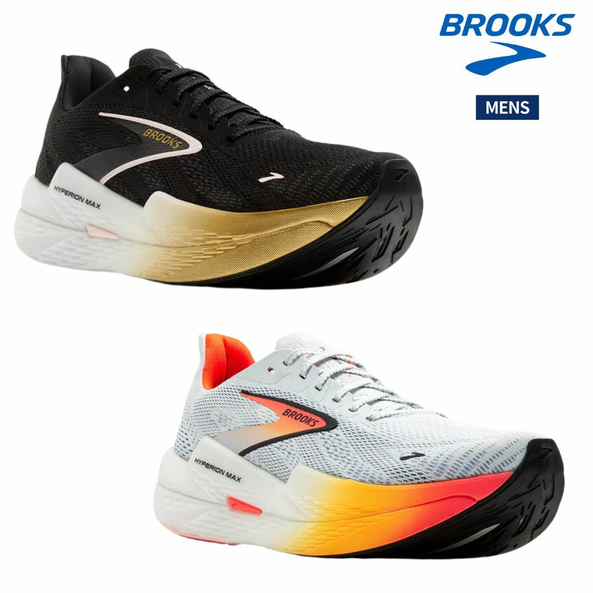BROOKS ブルックス ハイペリオンマックス2 HyperionMax2 （ハイペリオンMax2 ホワイト／オレンジ）
