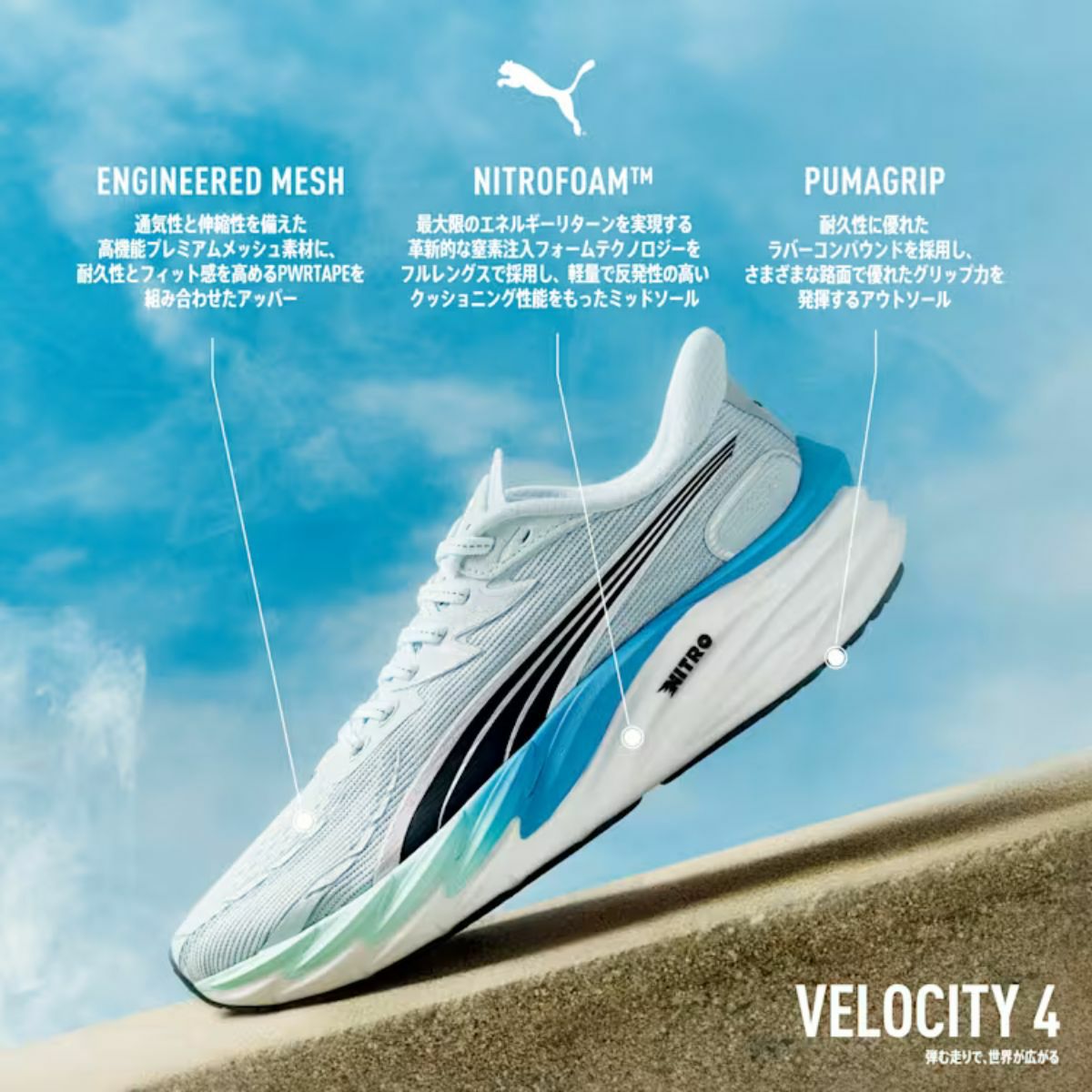 プーマ ヴェロシティ ニトロ 4 AP メンズ PUMA VELOCITY NITRO 4 AP