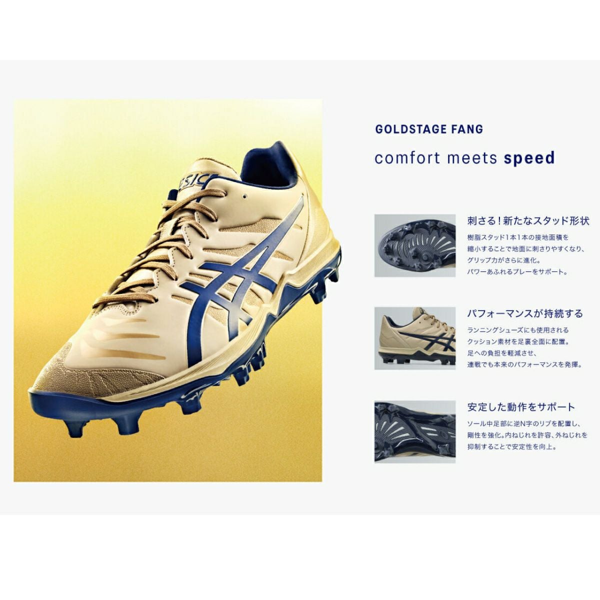 アシックス ゴールドステージ ファング 一般 asics GOLDSTAGE FANG