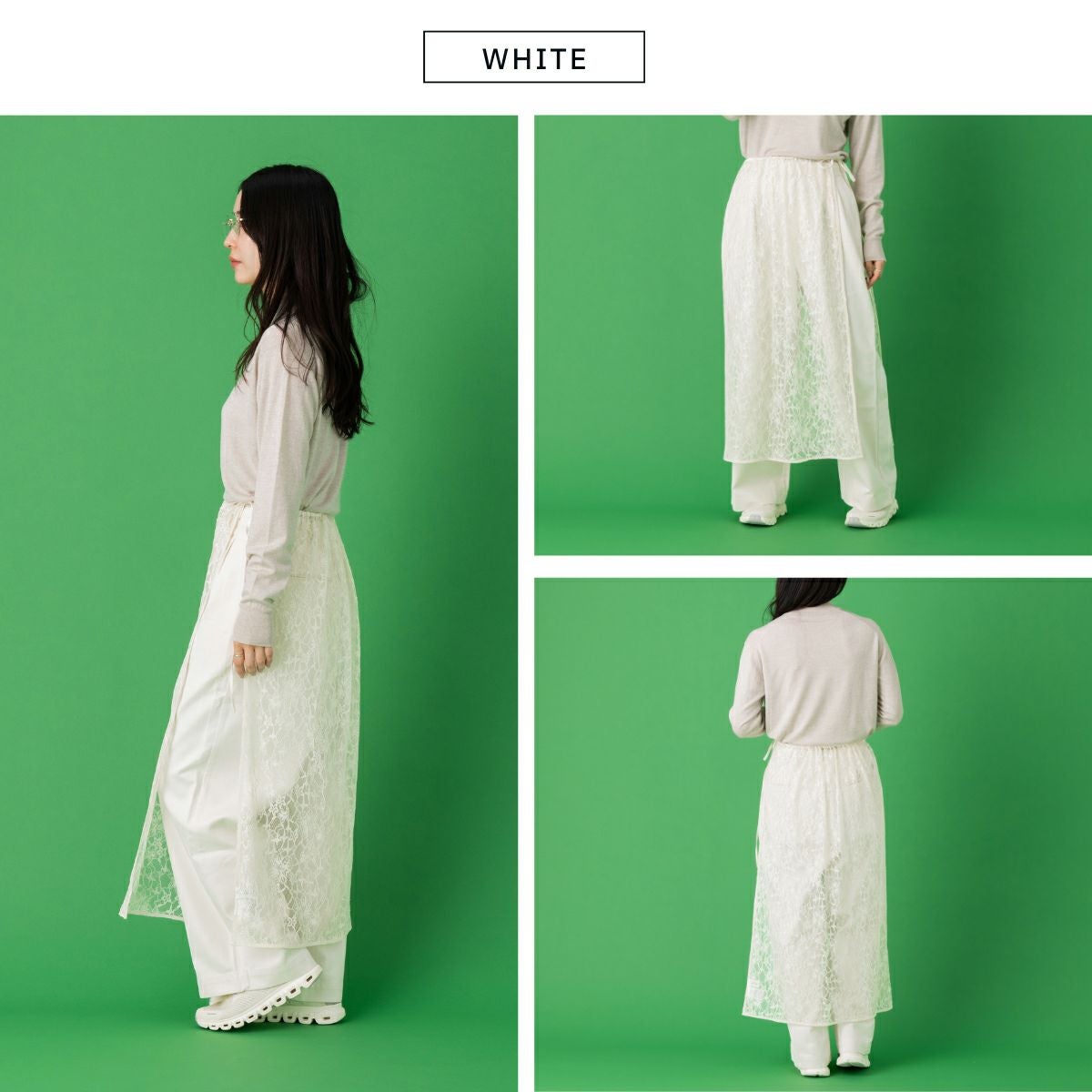 エリサ ノヴェリ レースラップスカート Elisa Novelli Lace Wrap Skirt