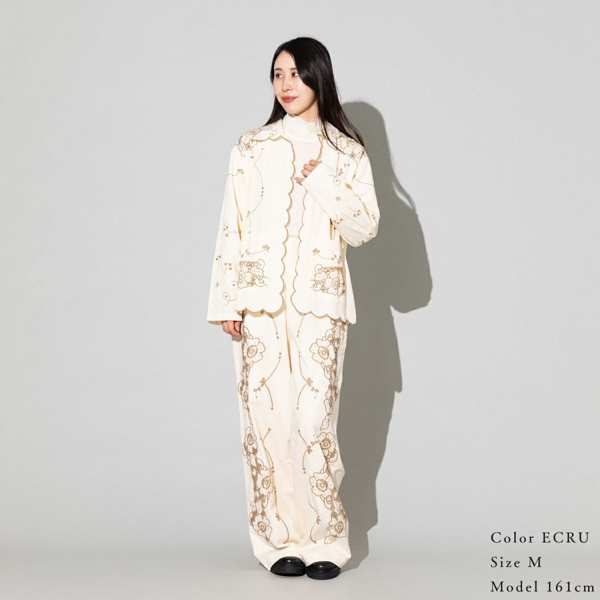 サラマリカ コットンツイルカットワークワイドパンツ レディース Sara