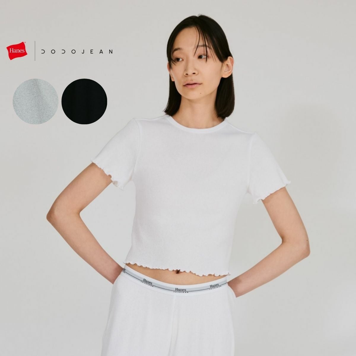 Hanes×dodoクロップドTシャツ&ロングワイドパンツセット VAKTバクト ヘインズ、スタイリスト・百々千晴と初のコラボレーションカプセル