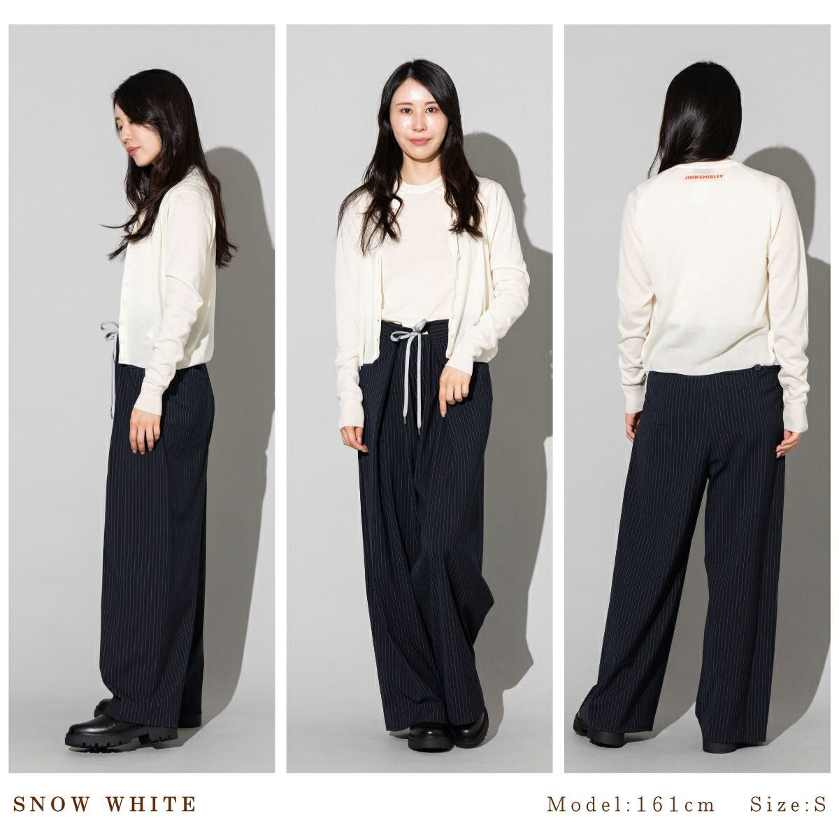 正規取扱い販売店】ジョンスメドレー JSロゴインターシャ 長袖ニット