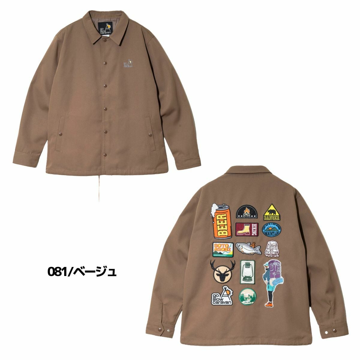 ゴースローキャラバン T/CキャンバスワッペンコーチJKT go slow
