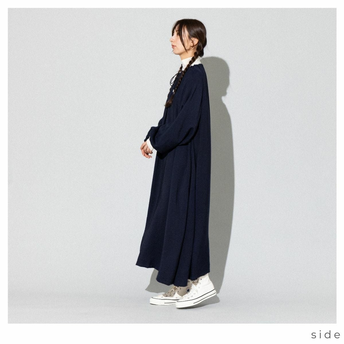 ジムフレックス GYMPHLEX ネックギャザー 長袖ワンピース レディース