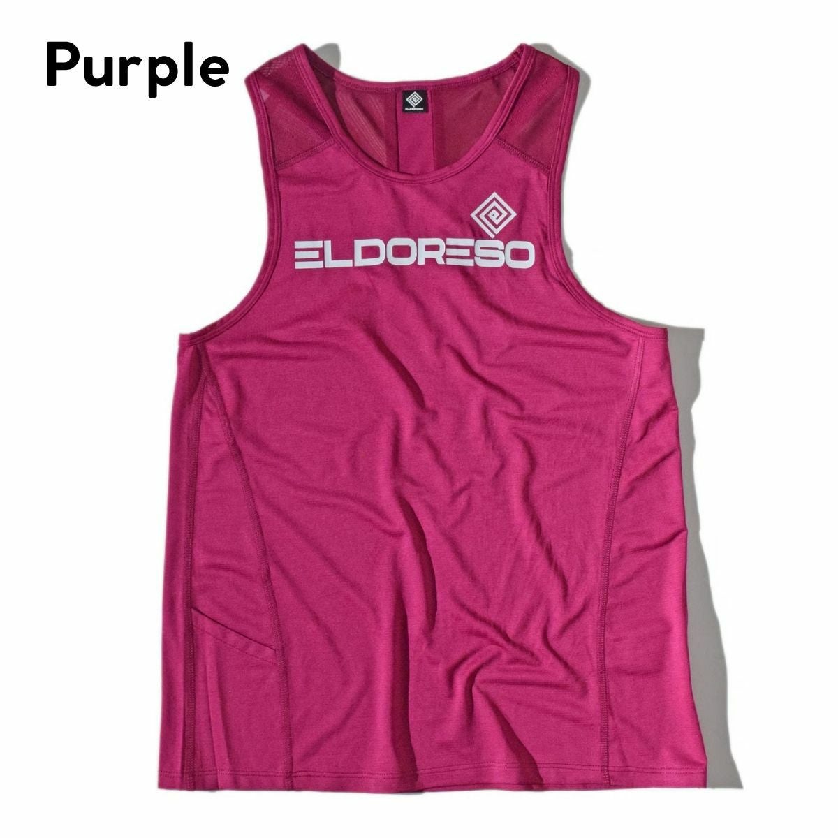 Eldoreso タンクトップ Sサイズ ネイビー/レッド エルドレッソ ELDORESO ランニング ウェア ノースリーブ タンクトップ