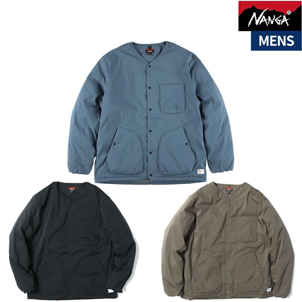 ナンガ ヒノックリップストップ インナーダウン カーディガン メンズ